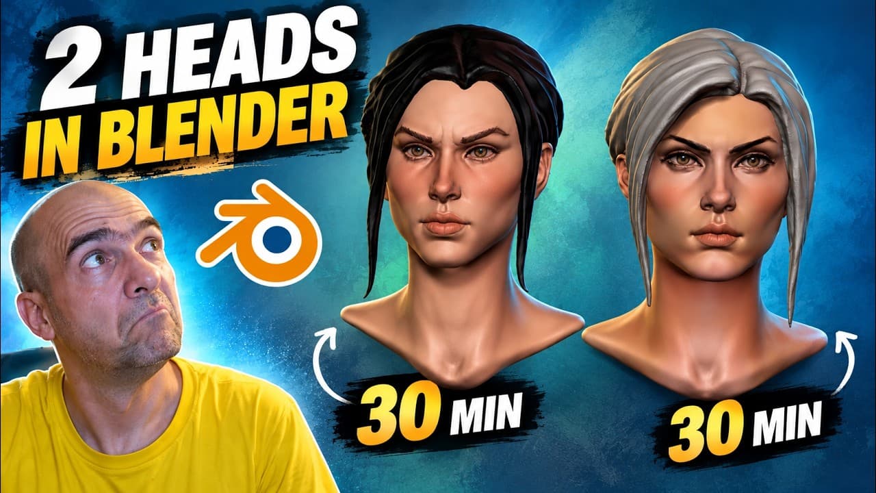 Sculpt this head twice in 1h. See which one is better.