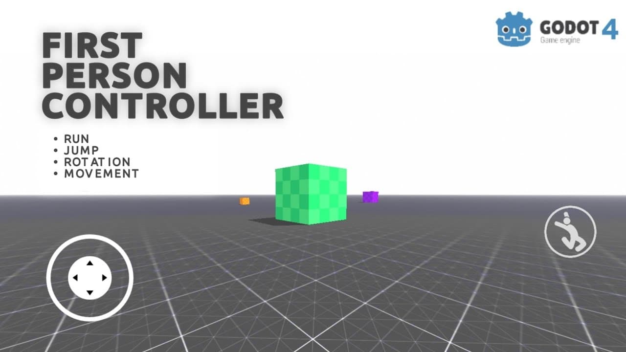 Godot 4 First Person Controller tutorial for mobile | Godot 4 android tutorial | Godot mobile